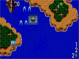 In game image of Power Strike 2 on the Sega Master System.