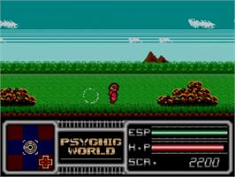 In game image of Psychic World on the Sega Master System.