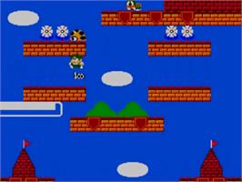 In game image of Rainbow Islands: The Story of Bubble Bobble 2 on the Sega Master System.