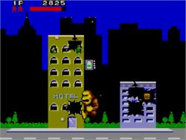 In game image of Rampage on the Sega Master System.