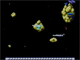 In game image of SDI - Strategic Defense Initiative on the Sega Master System.