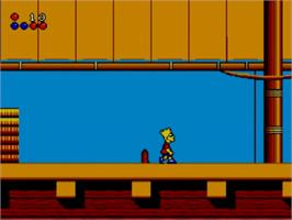 In game image of Simpsons: Bart vs. the World on the Sega Master System.
