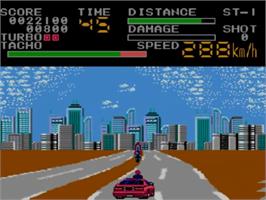 In game image of Special Criminal Investigation on the Sega Master System.