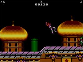 In game image of Strider on the Sega Master System.