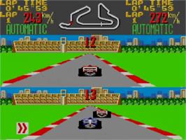 In game image of Super Monaco GP on the Sega Master System.