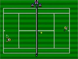 In game image of Tennis Ace on the Sega Master System.