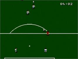 In game image of World Cup USA '94 on the Sega Master System.