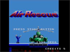 Title screen of Air Rescue on the Sega Master System.