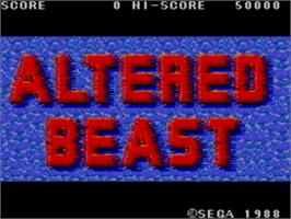 Title screen of Altered Beast on the Sega Master System.