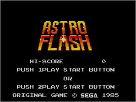 Title screen of Astro Flash on the Sega Master System.