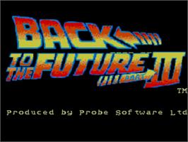 Title screen of Back to the Future 3 on the Sega Master System.