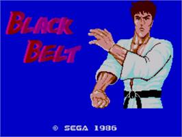 Title screen of Black Belt on the Sega Master System.