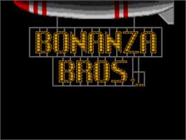 Title screen of Bonanza Bros. on the Sega Master System.