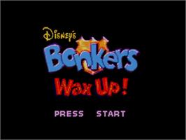 Title screen of Bonkers: Wax Up on the Sega Master System.