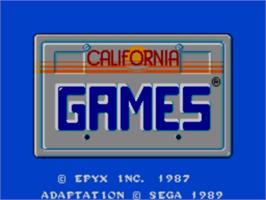 Title screen of California Games on the Sega Master System.