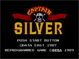 Title screen of Captain Silver on the Sega Master System.