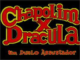 Title screen of Chapolim x Drácula: Um Duelo Assustador on the Sega Master System.