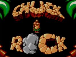 Title screen of Chuck Rock on the Sega Master System.