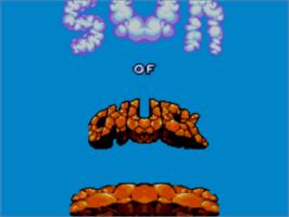 Title screen of Chuck Rock 2: Son of Chuck on the Sega Master System.