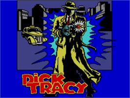 Title screen of Dick Tracy on the Sega Master System.