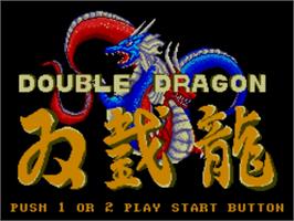 Title screen of Double Dragon on the Sega Master System.