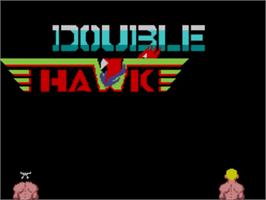 Title screen of Double Hawk on the Sega Master System.