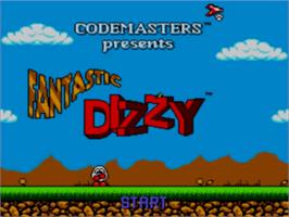 Title screen of Fantastic Adventures of Dizzy on the Sega Master System.