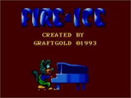 Title screen of Fire and Ice on the Sega Master System.