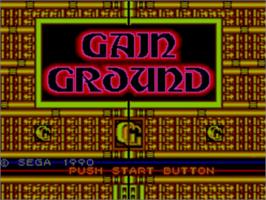 Title screen of Gain Ground on the Sega Master System.