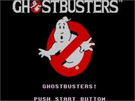 Title screen of Ghostbusters on the Sega Master System.