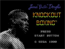 Title screen of James 'Buster' Douglas Knockout Boxing on the Sega Master System.