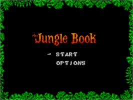 Title screen of Jungle Book, The on the Sega Master System.
