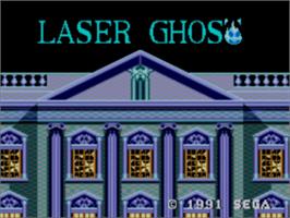 Title screen of Laser Ghost on the Sega Master System.