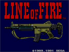 Title screen of Line of Fire / Bakudan Yarou on the Sega Master System.