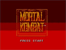 Title screen of Mortal Kombat on the Sega Master System.