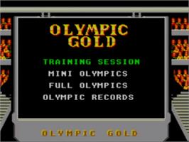 Title screen of Olympic Gold: Barcelona '92 on the Sega Master System.
