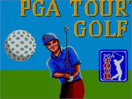 Title screen of PGA Tour Golf on the Sega Master System.