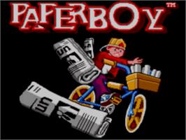 Title screen of Paperboy on the Sega Master System.