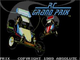 Title screen of R.C. Grand Prix on the Sega Master System.