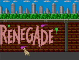 Title screen of Renegade on the Sega Master System.