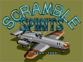 Title screen of Scramble Spirits on the Sega Master System.
