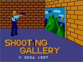 Title screen of Shooting Gallery on the Sega Master System.