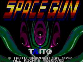 Title screen of Space Gun on the Sega Master System.