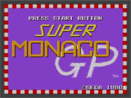 Title screen of Super Monaco GP on the Sega Master System.