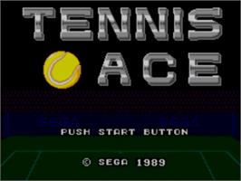 Title screen of Tennis Ace on the Sega Master System.