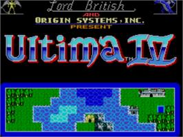 Title screen of Ultima IV: Quest of the Avatar on the Sega Master System.
