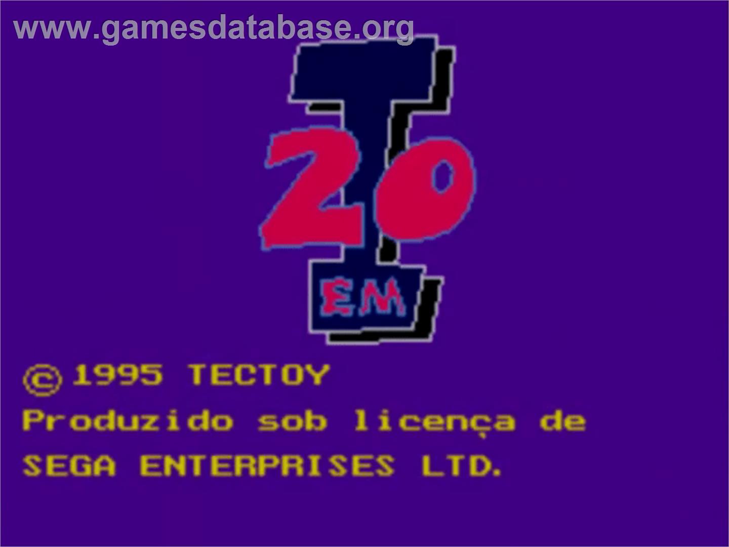 20 em 1 - Sega Master System - Artwork - Title Screen