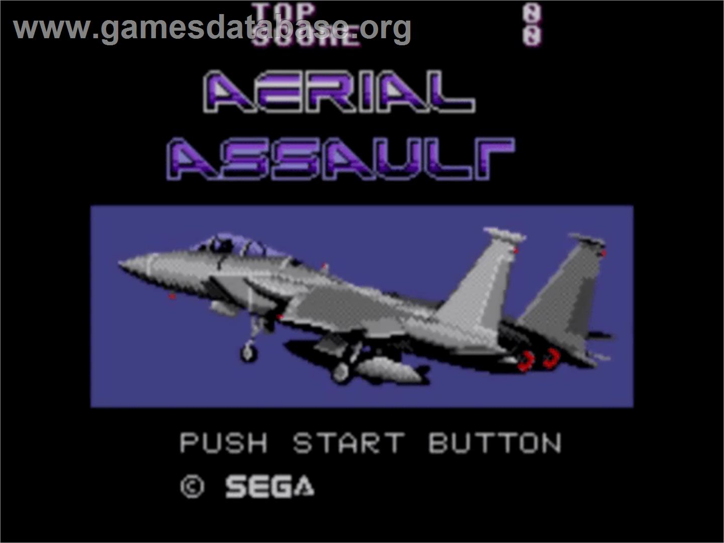 Aerial Assault - Sega Master System - Artwork - Title Screen