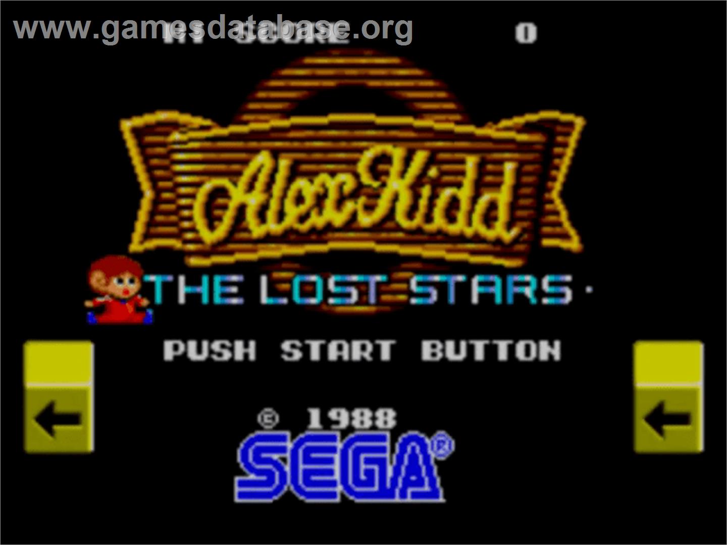 Alex Kidd: The Lost Stars - Sega Master System - Artwork - Title Screen