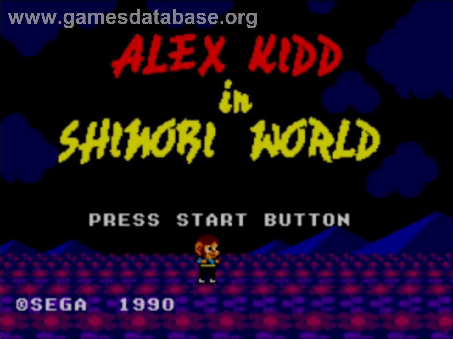 Alex Kidd in Shinobi World - Sega Master System - Artwork - Title Screen